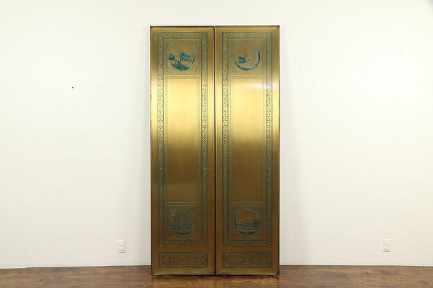 Pair of Art Deco Bronze Salvage Elevator Doors, Chicago Board of Trade #31931 photo