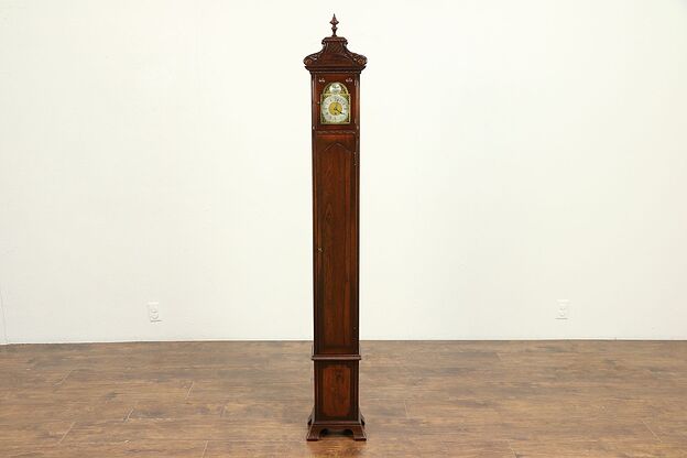 Grandmother Antique German Clock, Mahogany & Rosewood, Winterhalder  #30387 photo