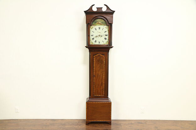 Georgian 1790 Antique English Grandfather Tall Case Clock Raper of Thirsk #30331 photo