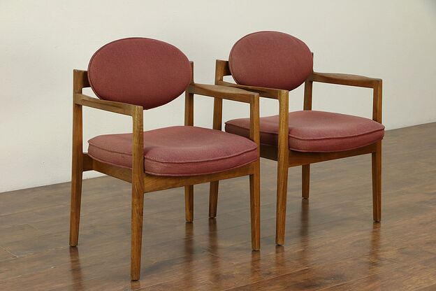 Pair of Midcentury Modern 1960's Danish Chairs, All Original, Jens Risom #30518 photo