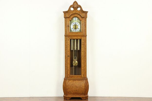Grandfather Tall Case Vintage Clock, Westminster Chime, Hermle #30261 photo