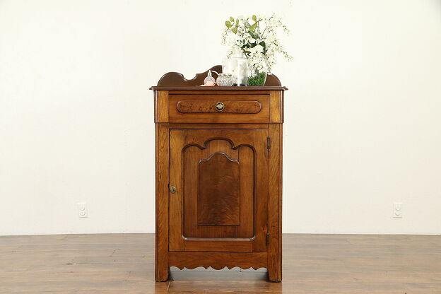 Victorian Antique Walnut Jelly Cupboard or Bath or Linen Cabinet #31809 photo