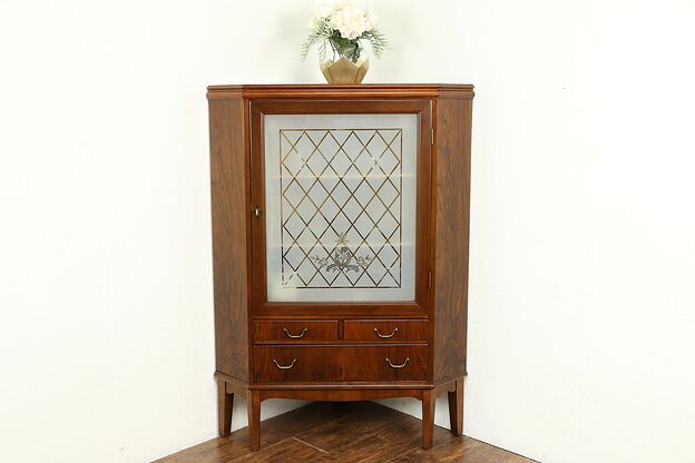Midcentury Modern Vintage Rosewood Scandinavian Corner Cabinet #30787 photo