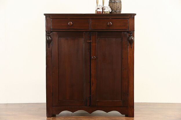 Pantry 1860's Antique Handcrafted Maple & Poplar Jelly Cupboard photo
