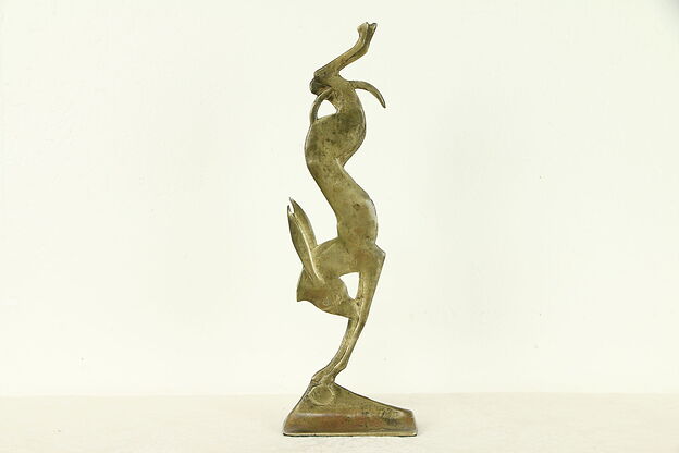 Art Deco 1925 Antique Dancing Donkey French Bronze Sculpture #32586 photo