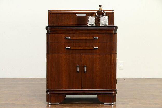Art Deco Physician, Medical, Dentist, Bath or Bar Cabinet, Hamilton #33049 photo