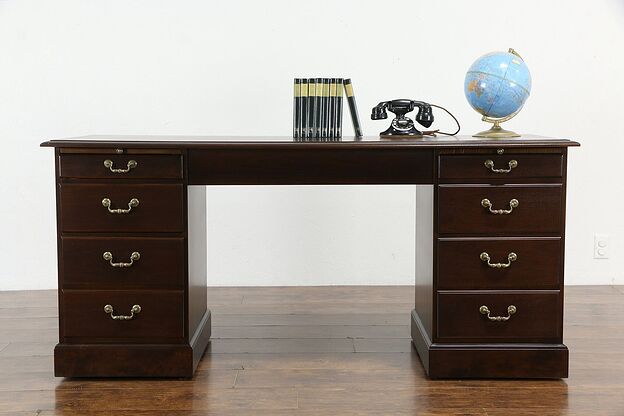 Traditional Vintage Office Credenza, Computer Desk, Lateral File, R-way #36009 photo