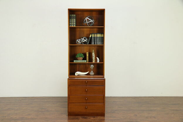 Midcentury Modern 1960 Vintage Teak Bookcase Cabinet, Bodafors Fridhagen #30699 photo