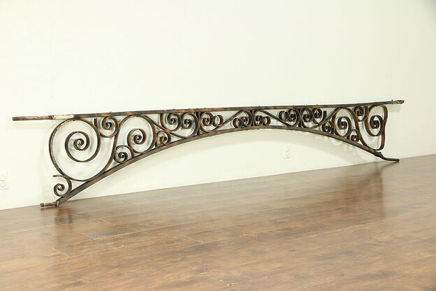 Architectural Salvage Wrought Iron Antique Arch or Crest #30335 photo