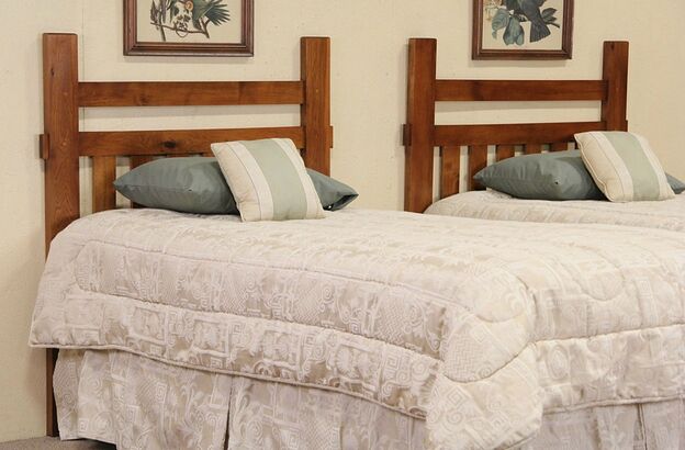 Pair of Arts & Crafts Vintage Craftsman Twin Beds photo