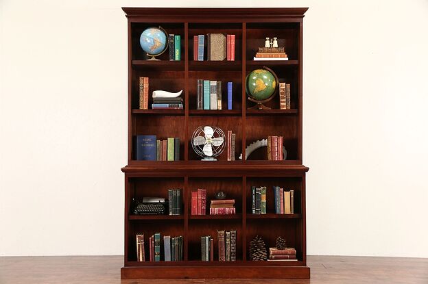Mahogany 1890 Antique Bookcase or Display Cabinet photo