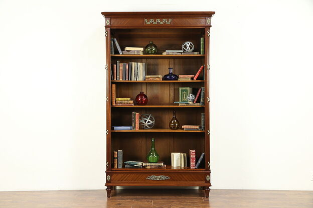Open Shelf Antique French Bookcase, Linen, Pantry or China Cabinet #30480 photo