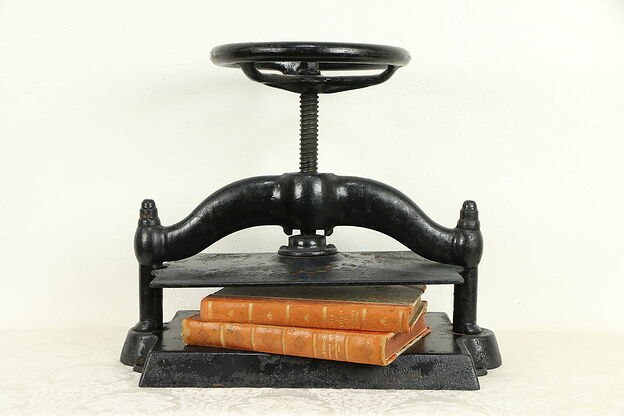 Victorian Antique 1890 Cast Iron Bookbinder Book Press #32137 photo