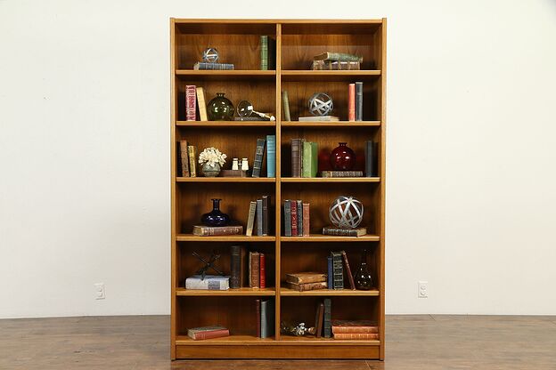 Midcentury Modern Vintage Danish Bookcase, Adjustable Shelves #32932 photo
