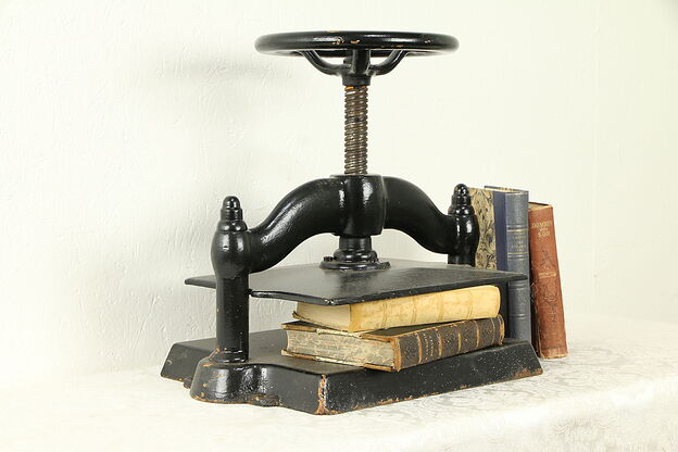 Iron Antique Bookbinder Book Press, 10 1/2 x 12 #32710 photo