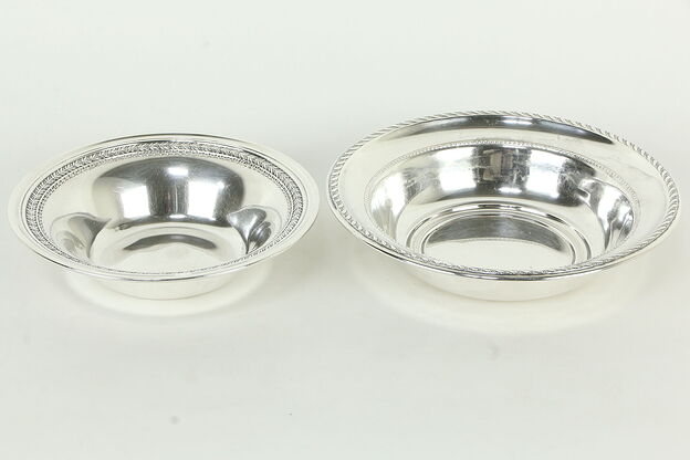 Two Sterling Silver Vintage Serving Bowls, Alvin & DH #33503 photo