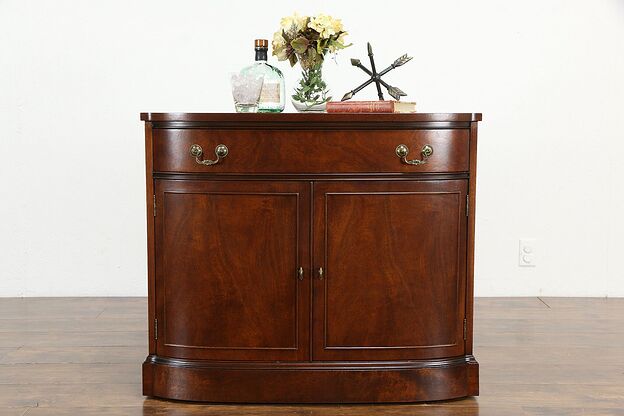 Traditional Mahogany Bar Cabinet, Sideboard or Hall Console, Lundstrom #35375 photo