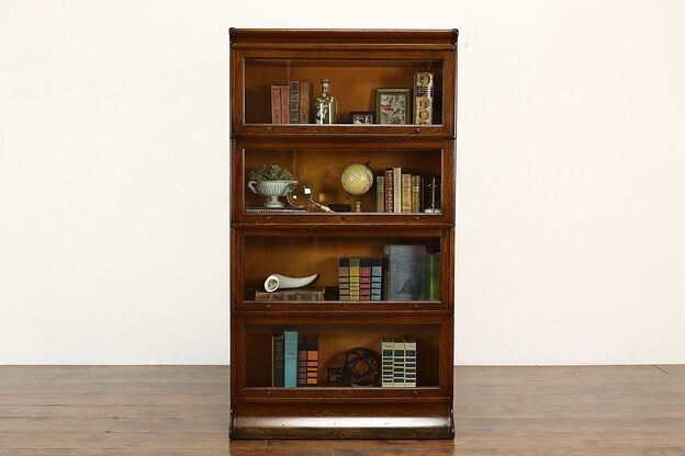 Oak Lawyer 4 Stack Antique Office, Library Book or Display Case, Viking #40896 photo