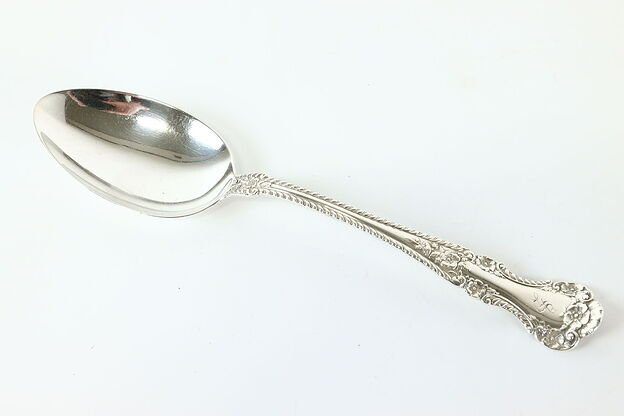 Sterling Silver Cambridge Antique Serving Spoon Gorham, Monogram #40724 photo