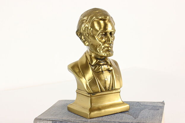 Abraham Lincoln Vintage Sculpture Bust, Bronze Finish #41868 photo