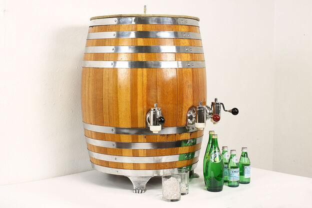 Coke or Root Beer Quarter Sawn Oak Vintage Soda Syrup Barrel, Multiplex #41908 photo