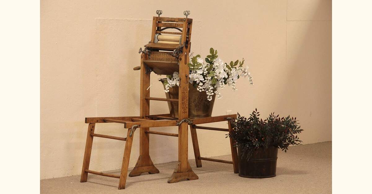 Anchor Antique Clothes Wringer 1898 - Plant Stand