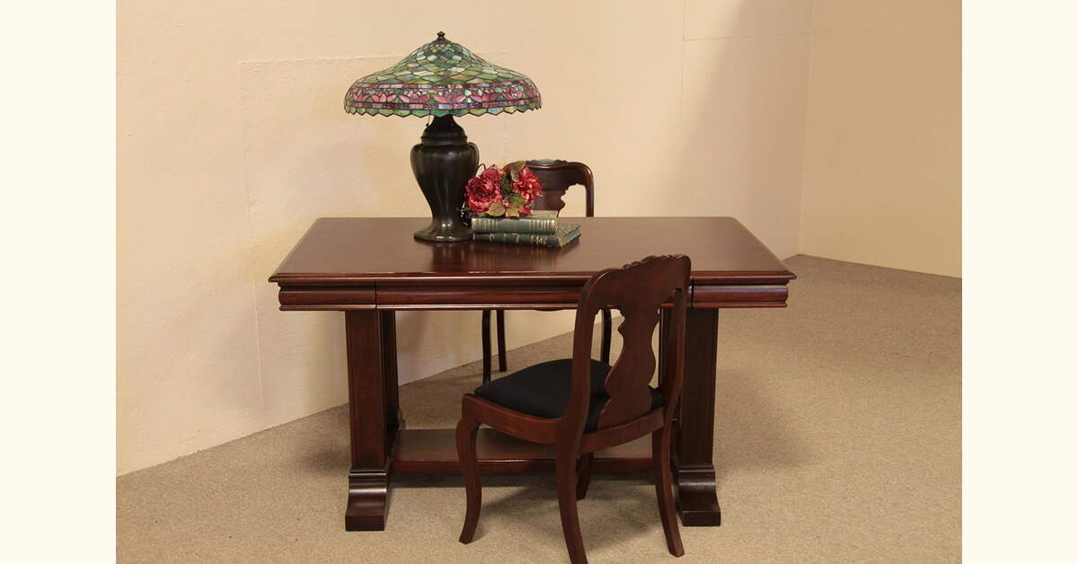 Empire Mahogany Writing Desk or Library Table