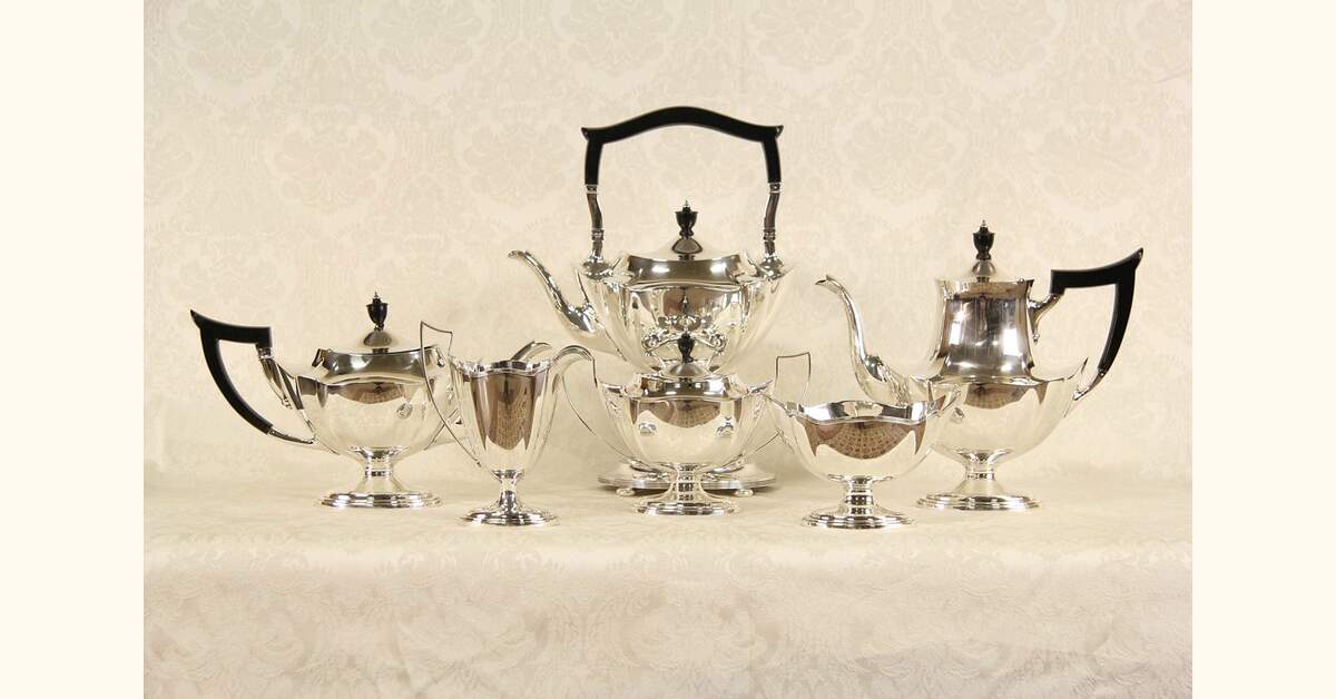 Sterling Silver Antique Gorham 6 Pc. Coffee & Tea Set