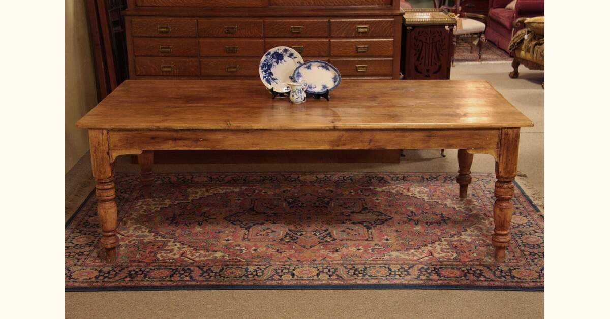 Country Pine Antique 7' Farmhouse Harvest Table