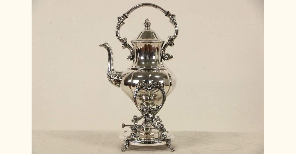 Sheridan Signed 1950's Vintage Silverplate Tilting Tea or Hot