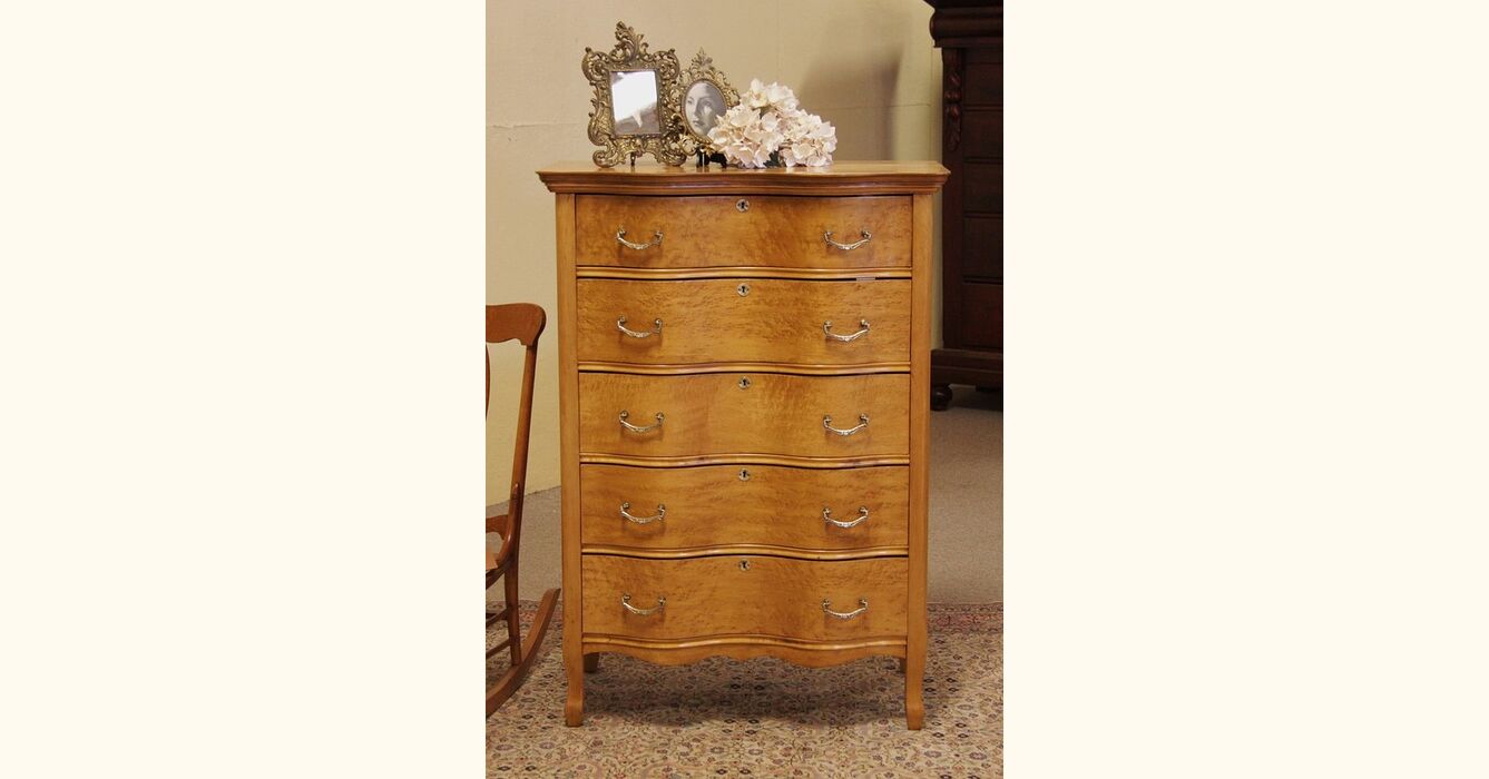 Birdseye Maple Highboy Tall Chest or Dresser
