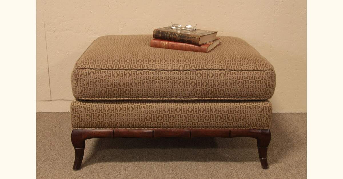 Baker Carved Hassock or Ottoman