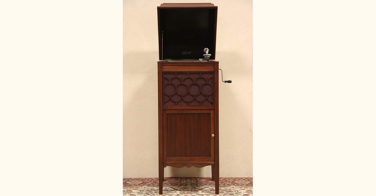 Edison Windup Mahogany Antique 1915 Disc Phonograph
