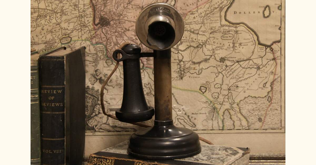 アンティーク　電話機　TELEPHONE 1908年　アメリカ ph1540brass.jpg