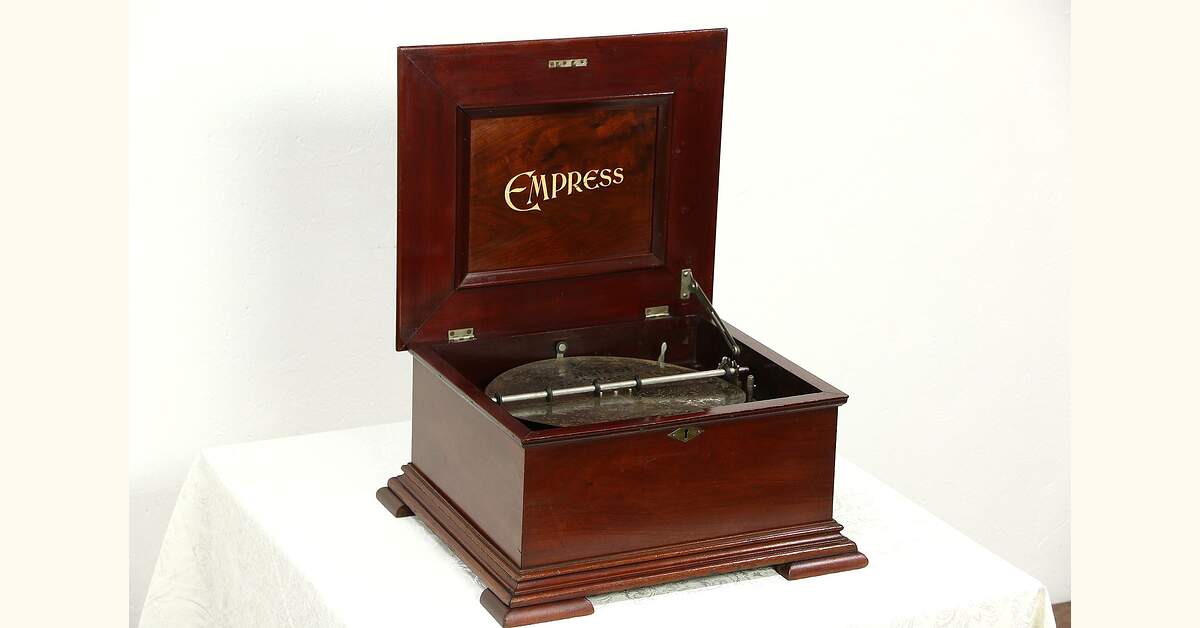 Empress Signed Antique Victorian Swiss Music Box, 24 12
