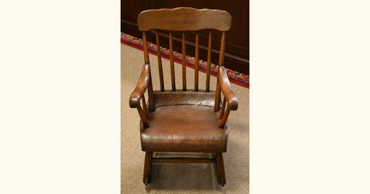 Antique New England Country Child's Boston Rocker