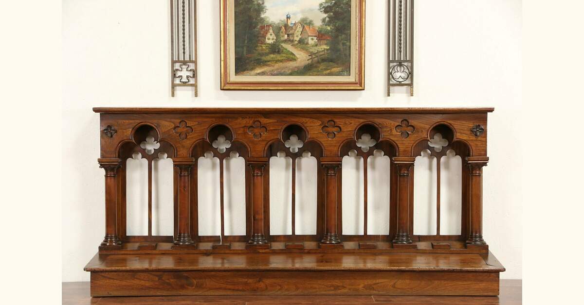 Architectural Salvage Antique 1870 Communion Rail or Kneeler