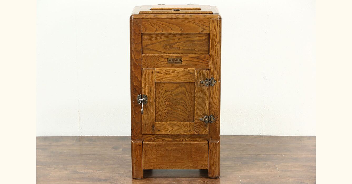 antique icebox refrigerator
