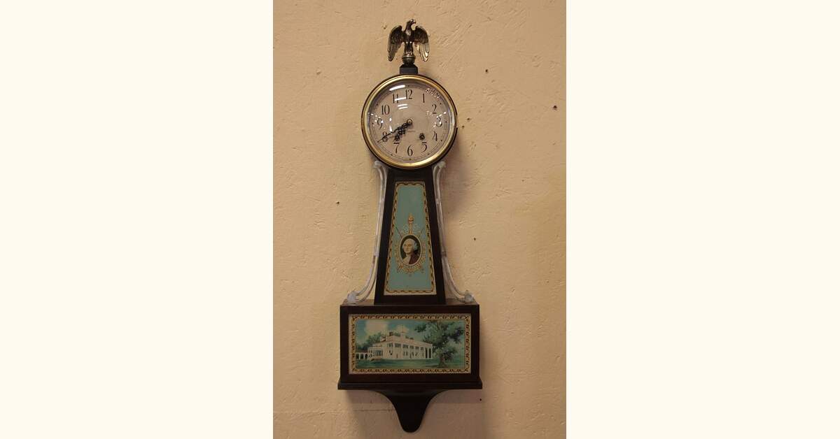 Plymouth Geo. Washington Antique Banjo Clock