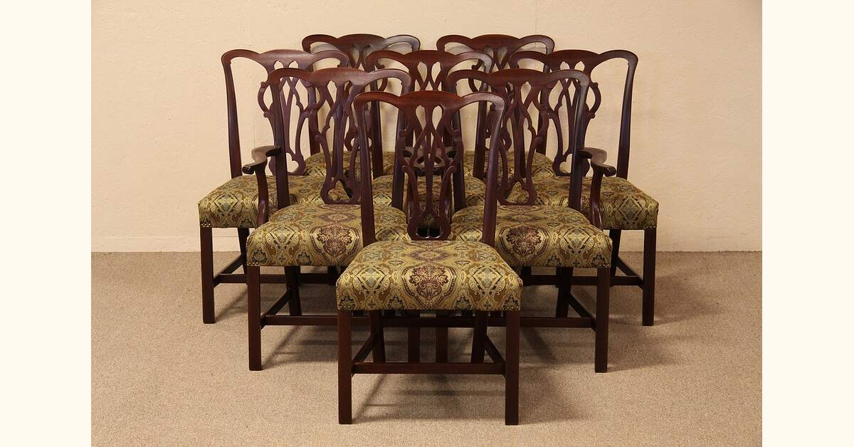 Kittinger Mahogany Set of 8 Dining Chairs