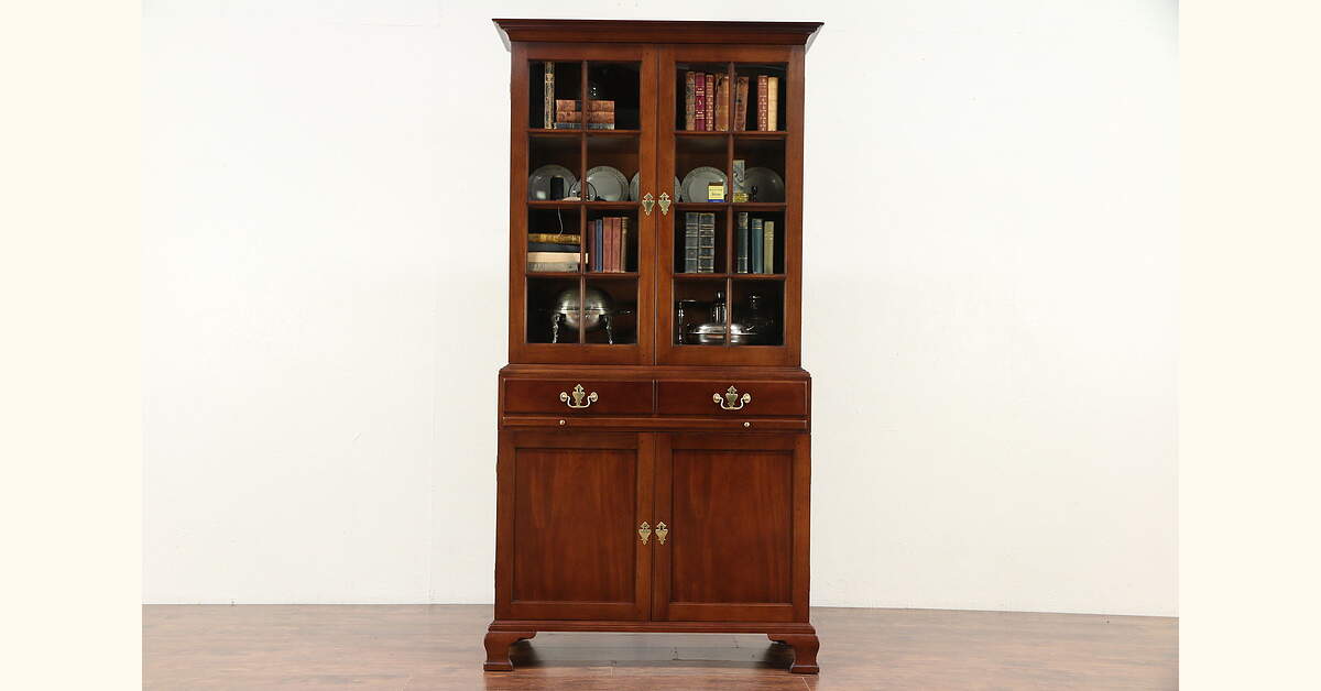 Secretary Desk, China or Bookcase, Williamsburg by Kittinger
