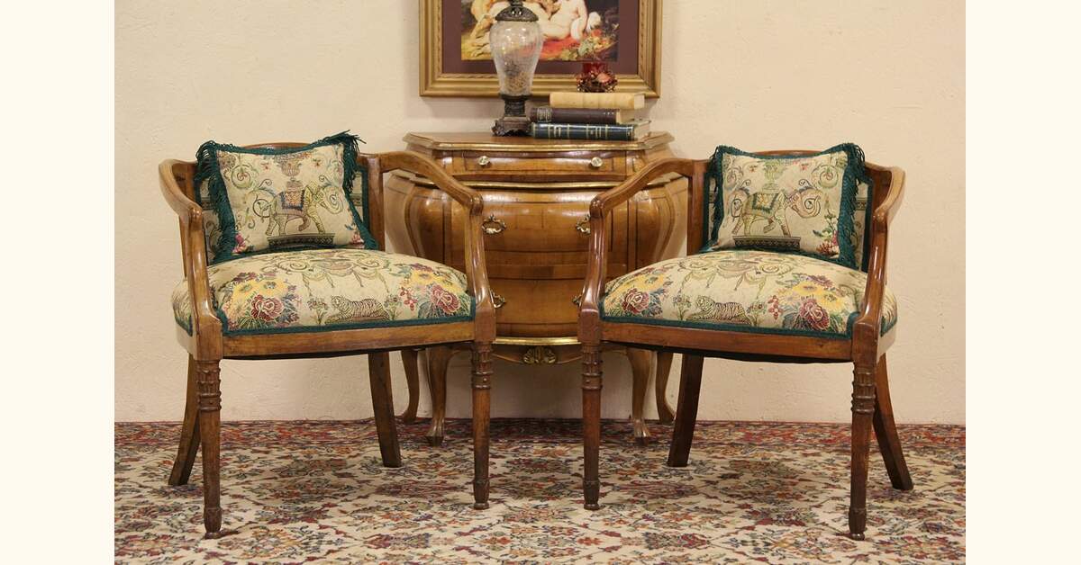 Pair of Italian Fruitwood 1920