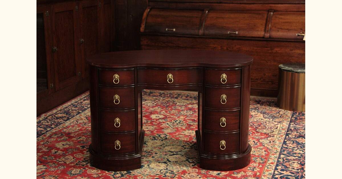 Federal Mahogany Kidney Desk