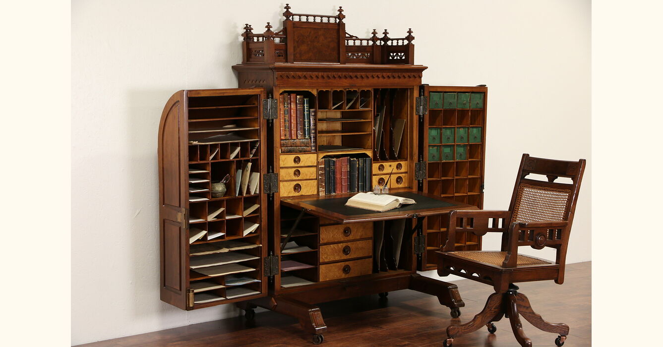 レア！wooton desk■19世紀アンティーク折りたたみ式ライティングデスク ライティングデスク ライティングビューロー 80 デスク 机 勉強