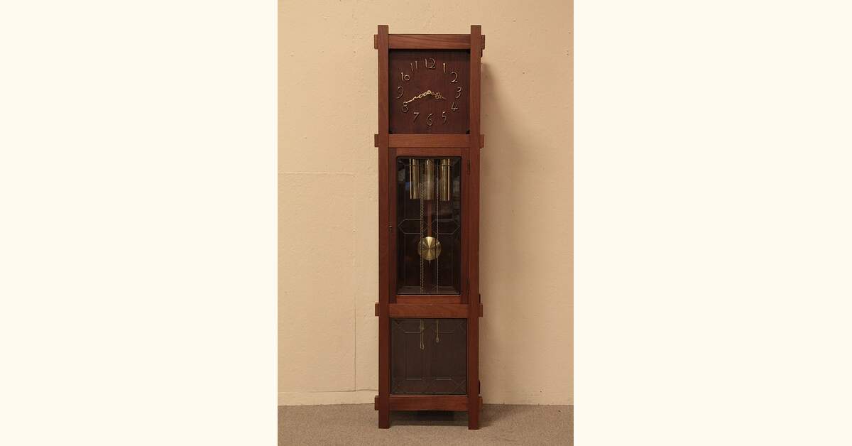 Mission Arts & Crafts Tall Case Grandfather Clock