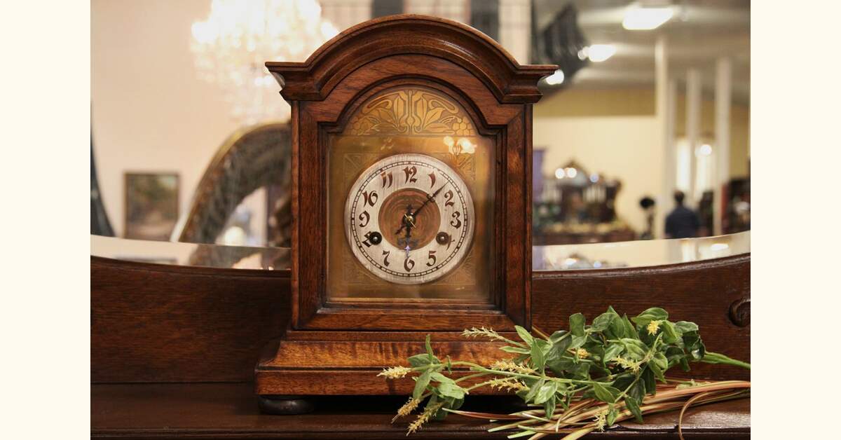 Junghans 1910 Mahogany Antique Mantel Clock