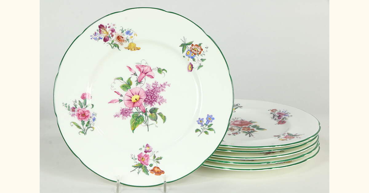 Set of 6 Old Coalport Period 1825 Signed 10 1/2
