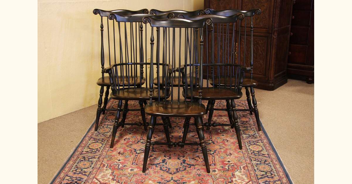 Windsor Dining Chairs, Set of 6