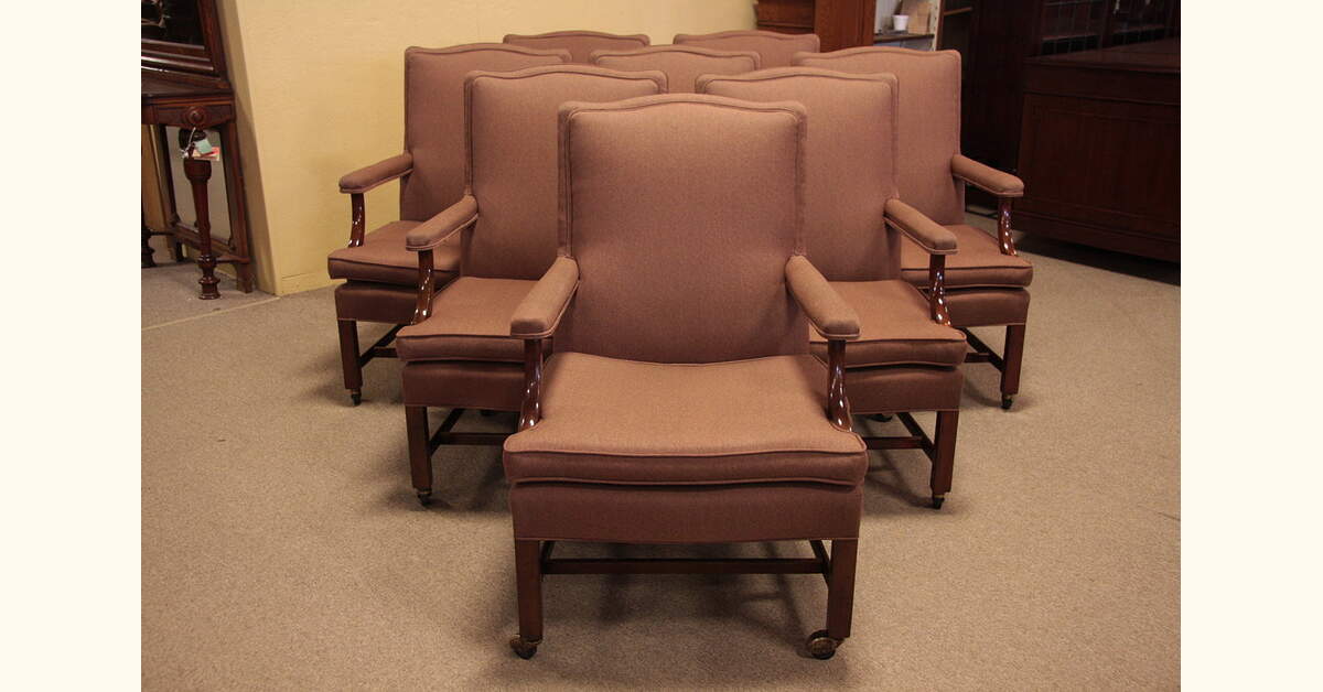 Set of 8 Club, Conference or Boardroom Armchairs