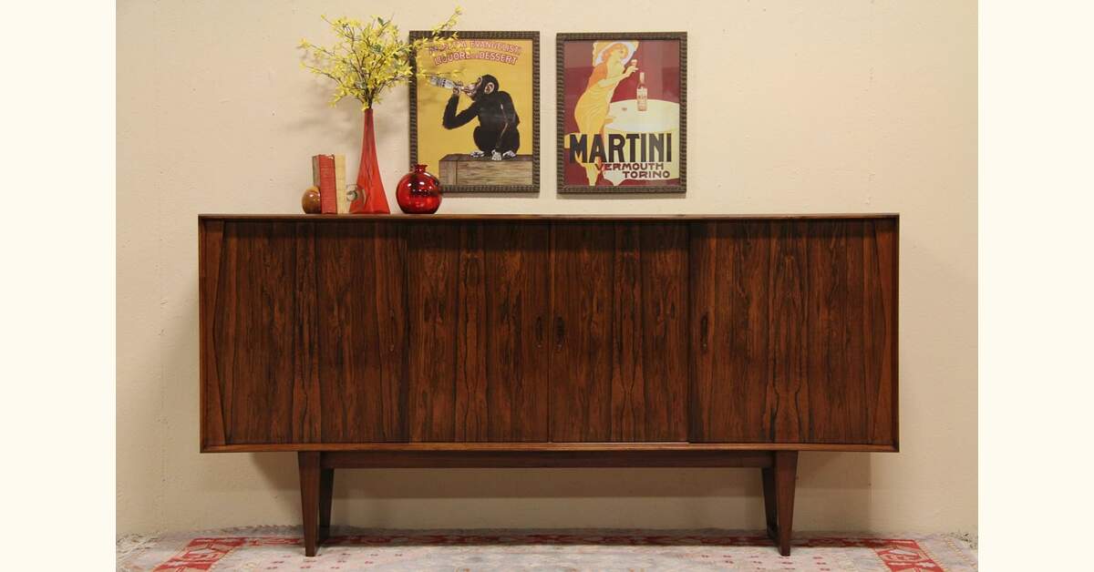 Danish Midcentury Modern Rosewood Bar or Credenza